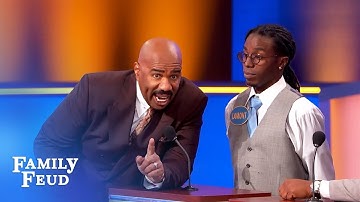 Steve Harvey threatens to destroy the set if THIS is up there!