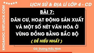 Lịch sử và Địa lí Lớp 4 Bài 7: Dân cư, hoạt động sản xuất và một số nét văn hóa ở ĐBBB | Cánh diều