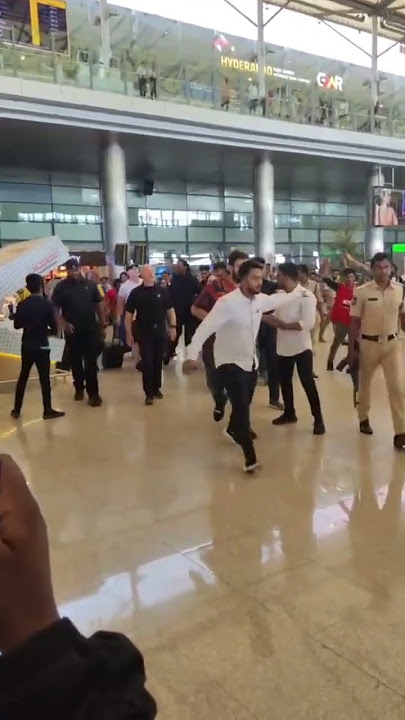 John Cena entry  at Hyderabad airport #johncena #www#shorts