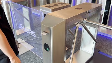 Tripod turnstile gate with card collector solution, Tripod turnstile system - MairsTurnstile