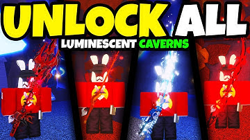 ONTGRENDEL 4 GEHEIME STAVEN in LICHTGEVENDE GROTTEN voor Fisch Roblox!