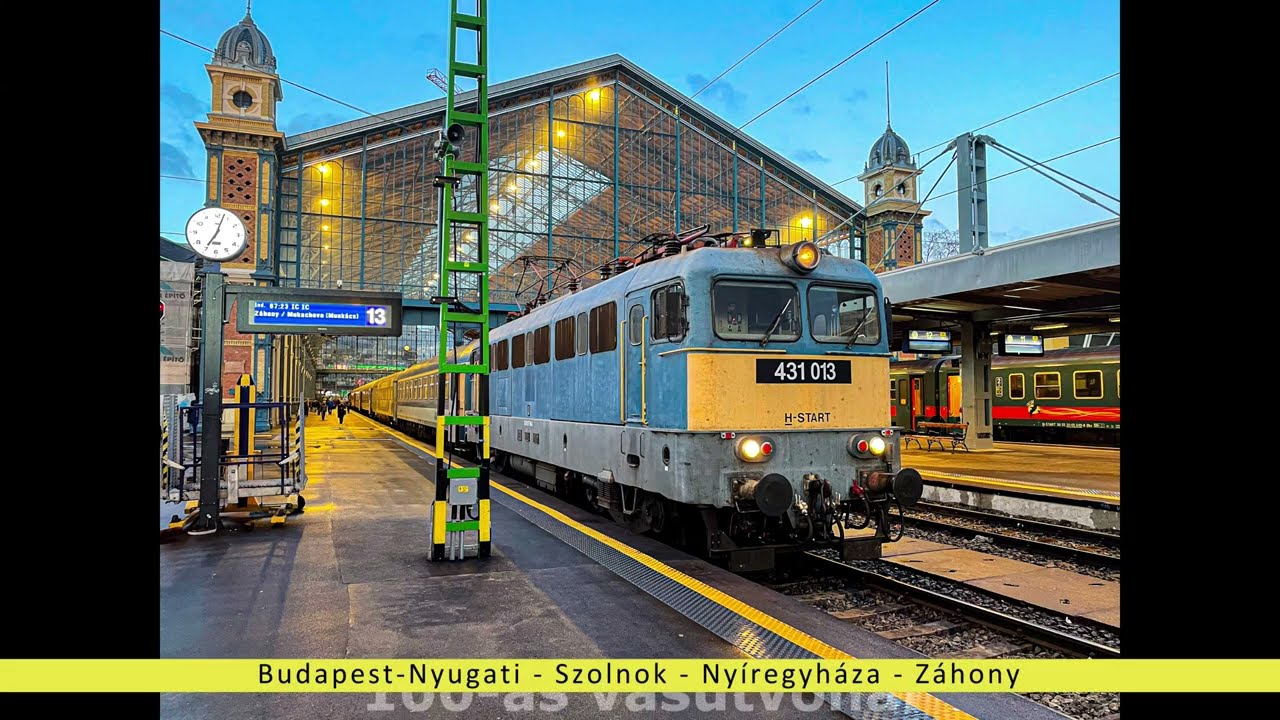 100-as vasútvonal (Budapest-Nyugati - Záhony) 4K