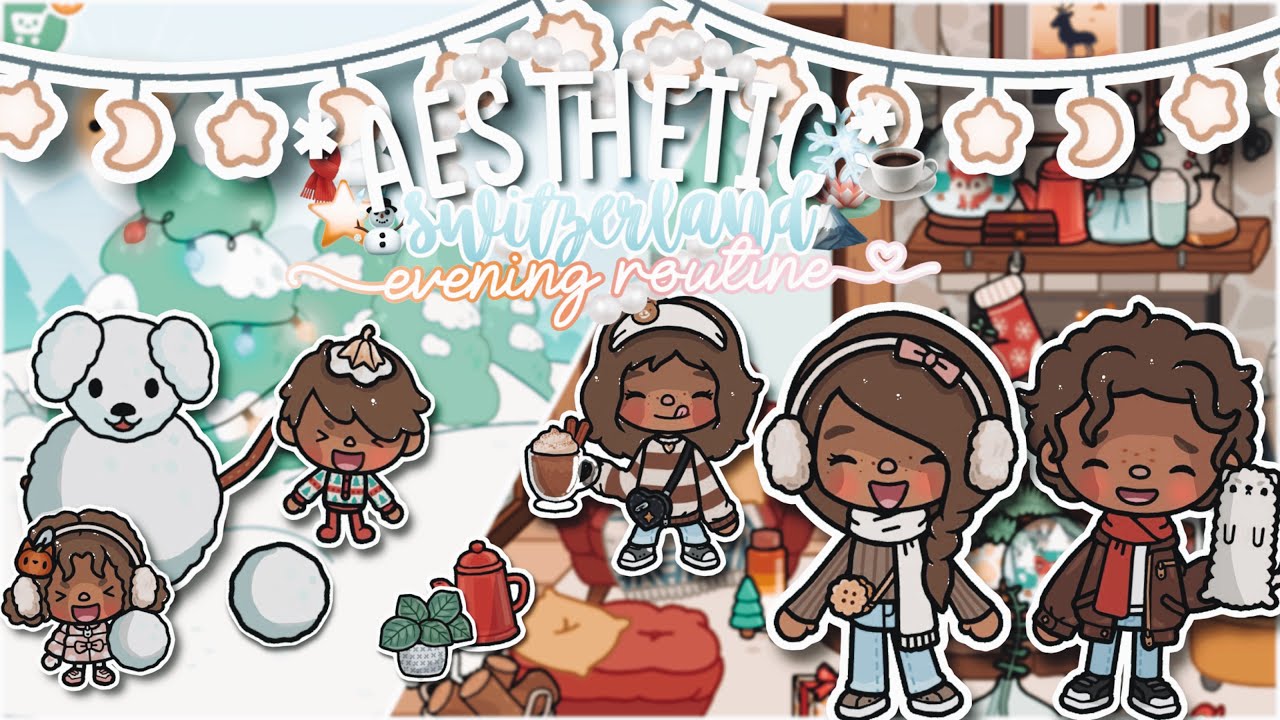 *AESTHETIC* Evening routine in Switzerland 🗻⭐️☃️🌨️||*VOICED🔊*|| Toca Life World Roleplay🪷❄️⛷️🧣