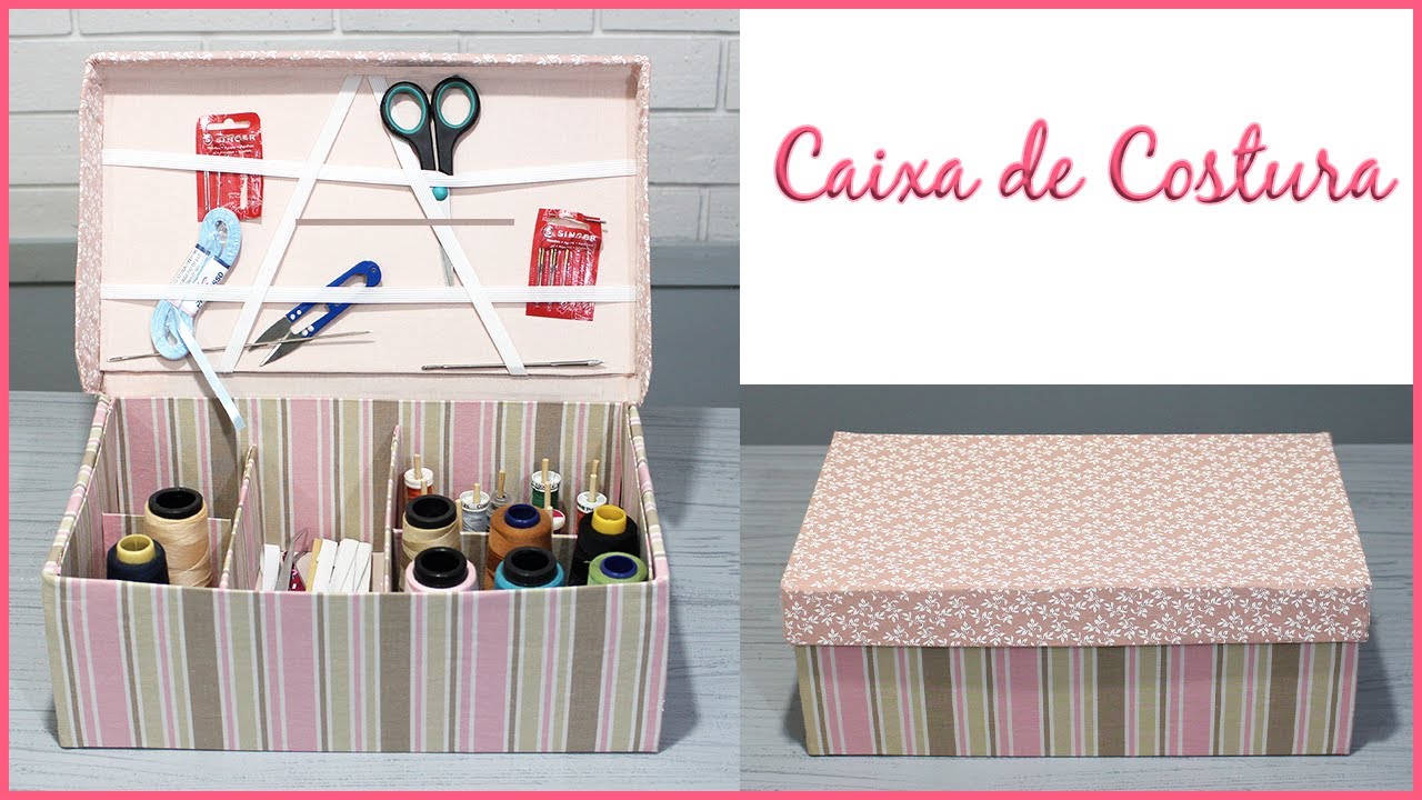 Caixa De Costura, Feita Com Caixa de sapato.