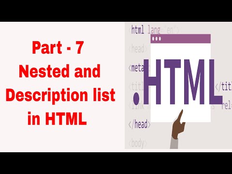 Nested and Description list in HTML | Learn HTML in tamil | Part - 7