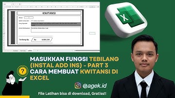Masukkan Fungsi Tebilang (Instal Add Ins) - Part 3 Cara Membuat Kwitansi di Excel