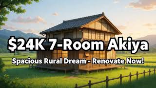 $24K Kyoto Akiya: 939 sq ft, 7 Rooms on 5,328 sq ft Land – Rural Paradise!