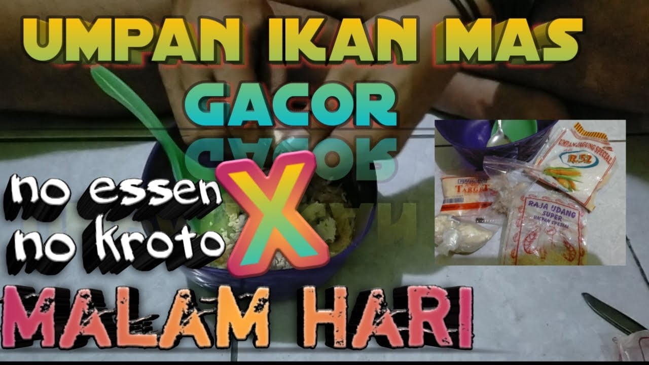 UMPAN IKAN MAS GACOR BUAT MALAM HARI || EKO DJAMBOEL
