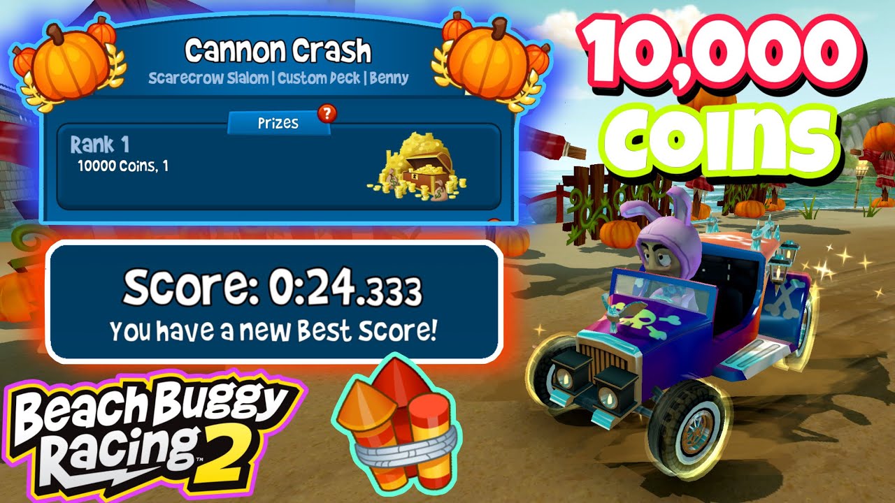 Cannon Crash 💥| 10k Coins Prize✨| Spookster 👻+ Benny 🥕| Beach