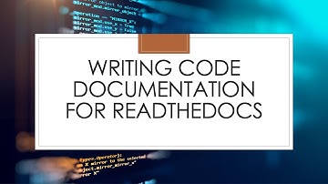 Writing Code Documentation for Readthedocs