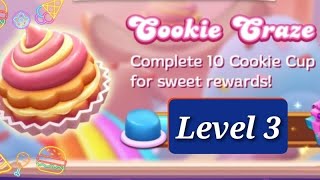 Cookie Craze Level 3 No Boosters (2022): Candy Crush Friends Saga screenshot 2