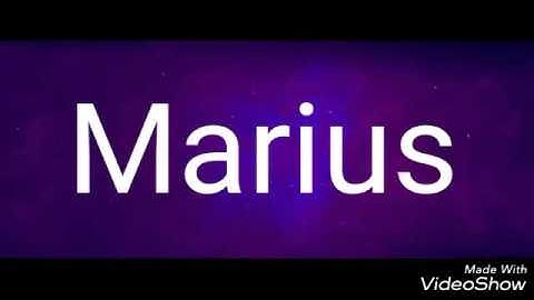 Intro for Marius