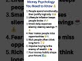 Money Psychology You Need to Know #psychologyfacts #humanbehavior #relationshippsychologist