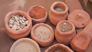 Red clay work matko main dala different clay dekhiye with clay#lover 