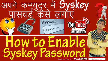 how to enable syskey password