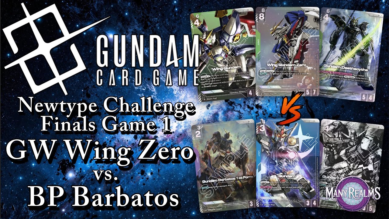 Gundam TCG | Newtype Challenge Season 2- Finals | GW Wing vs. BP Barbatos Aggro | Game 1