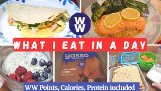 WHAT I EAT IN A DAY | FULL DAY OF EATING | WW POINTS, CALORIES, & PROTEIN INCLUDED |