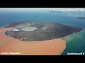 Anak Krakatau Volcano Post-Collapse 4K Aerial Stock Footage Screener