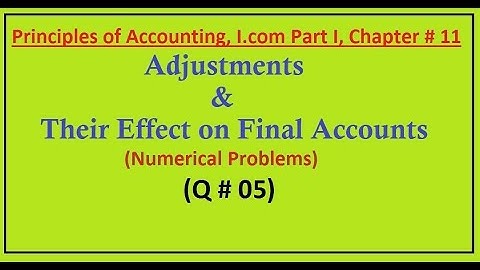 Ch#11 Adjustments & Their Effects on Final Accounts (Q#05)