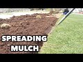 Landscape Installation Project - SPREADING DOUBLE GROUND HARDWOOD MULCH