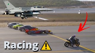 Truth or lie? | Kawasaki Ninja vs F16 Fighter vs Formula 1 vs Cars