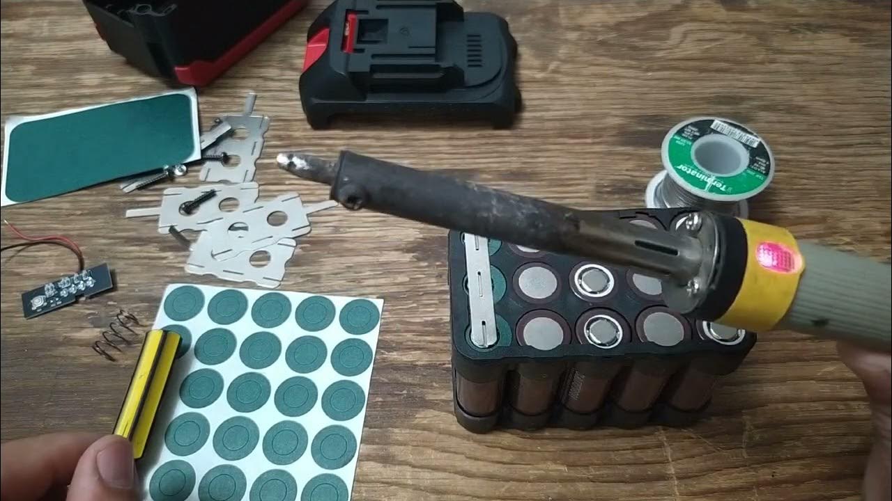 Как собрать аккумулятор для перфоратора, болгарки , Макита 18вольт ...