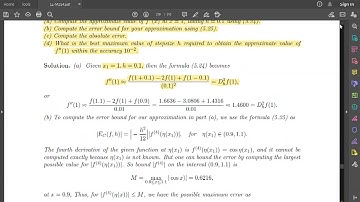 Chapter 5 : Numerical Differentiation p3 + Numerical Integration p1