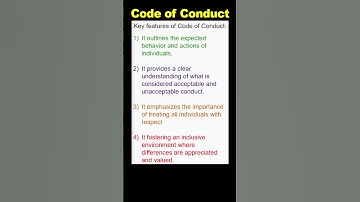 What is Code of Conduct and Its features ? #shorts