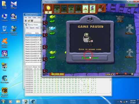 Hướng dẫn hack 9999 sun game Plants vs Zombies bằng Cheat Engine