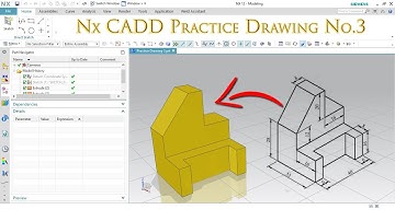 NX Cad Practice Drawing No.3 For Beginners