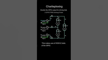 Double your microcontroller GPIO pins for LEDS - Charlieplexing Example Circuit