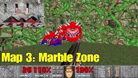 Doom Zero (100%) Walkthrough: Map 3 - Marble Zone