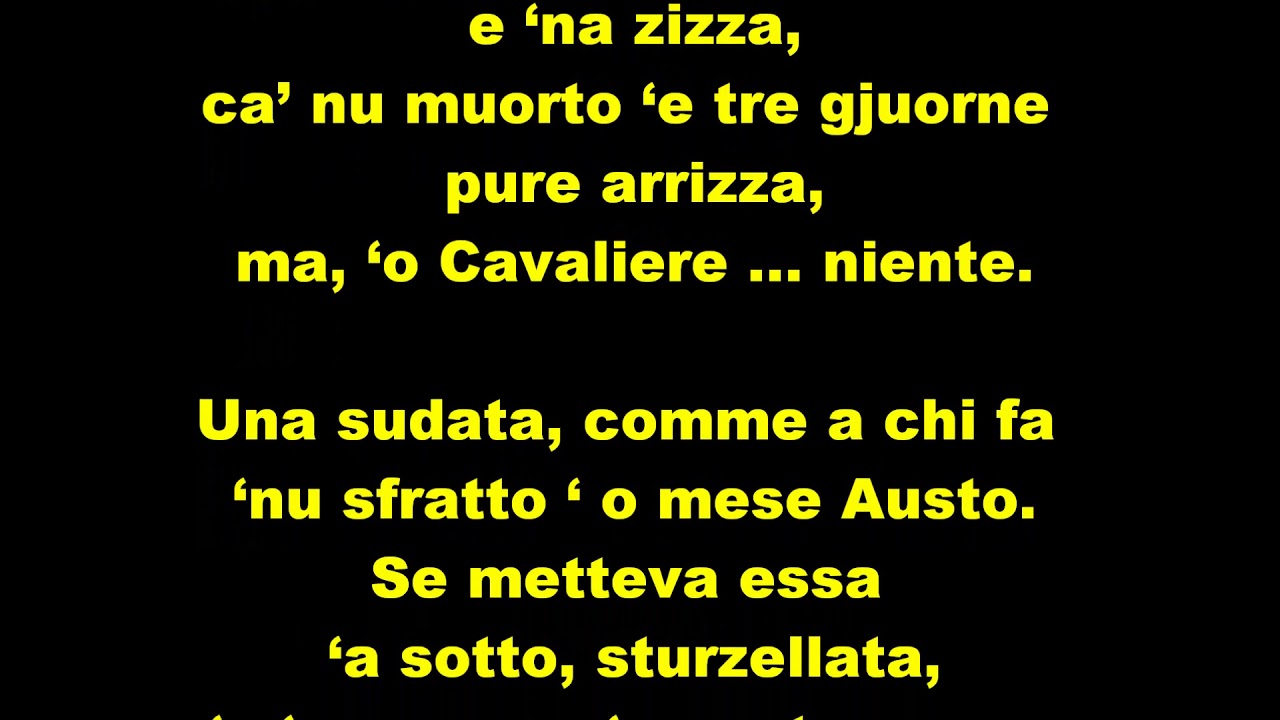 Poesie Napoletane Di Natale.Il Cavaliere Improta Di Anonimo Poesie Napoletane Licenziose Vietato Ai Puritani Youtube