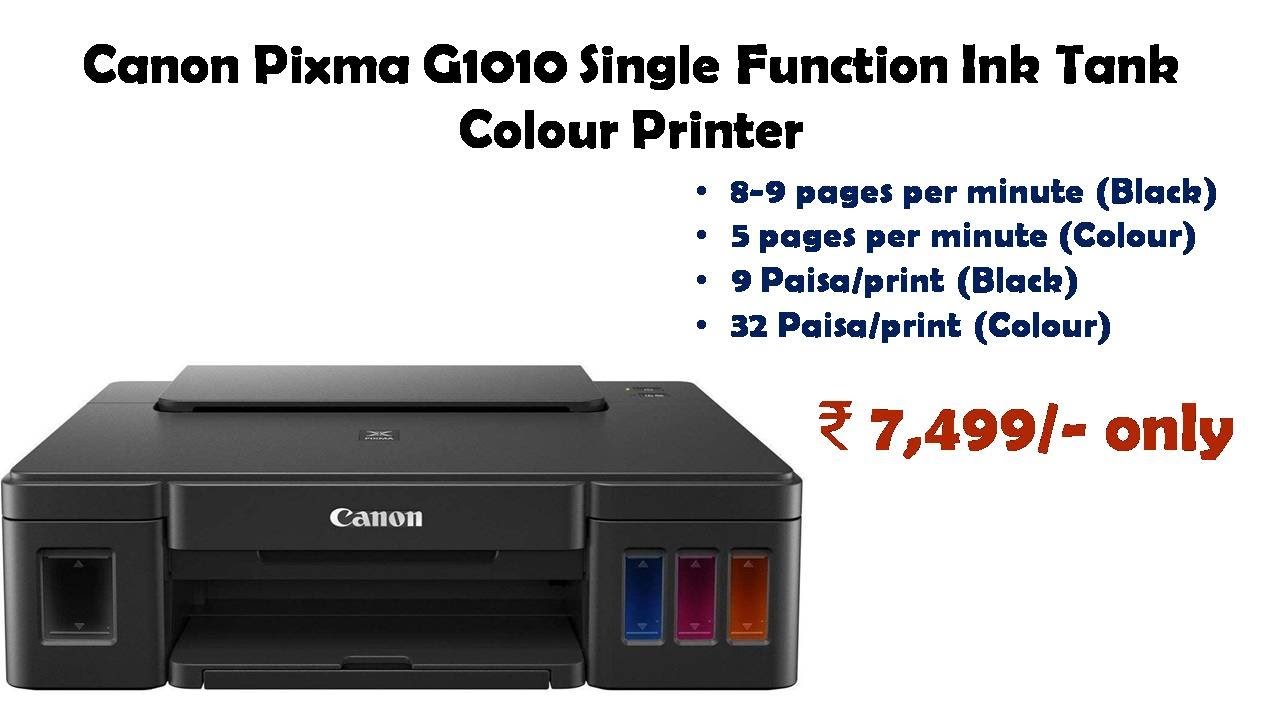 Canon Pixma G1010 Single Function Ink Tank Colour Printer Reviews Youtube