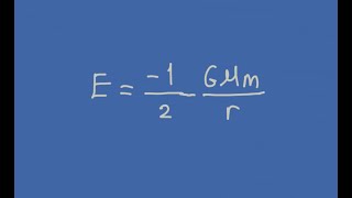 Energy in an Orbit Formula DERIVED