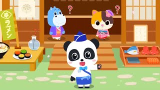 Little Panda's Sushi Kitchen | Fun Making Sushi, Learn To Cook Japanese Dishes | Babybus Game Video screenshot 2