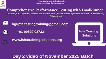 Performance Testing with LoadRunner Day 2 on 19th Nov 2025.WhatsApp us at +91-9133190573 to enroll.