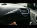 Putting carbon fiber vinly wrap on dashboard