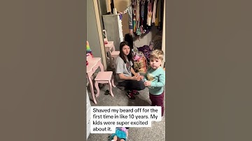 This Dad Shaved His Beard And His Kids Reacted Like This...(@austingossmatthews On TT)