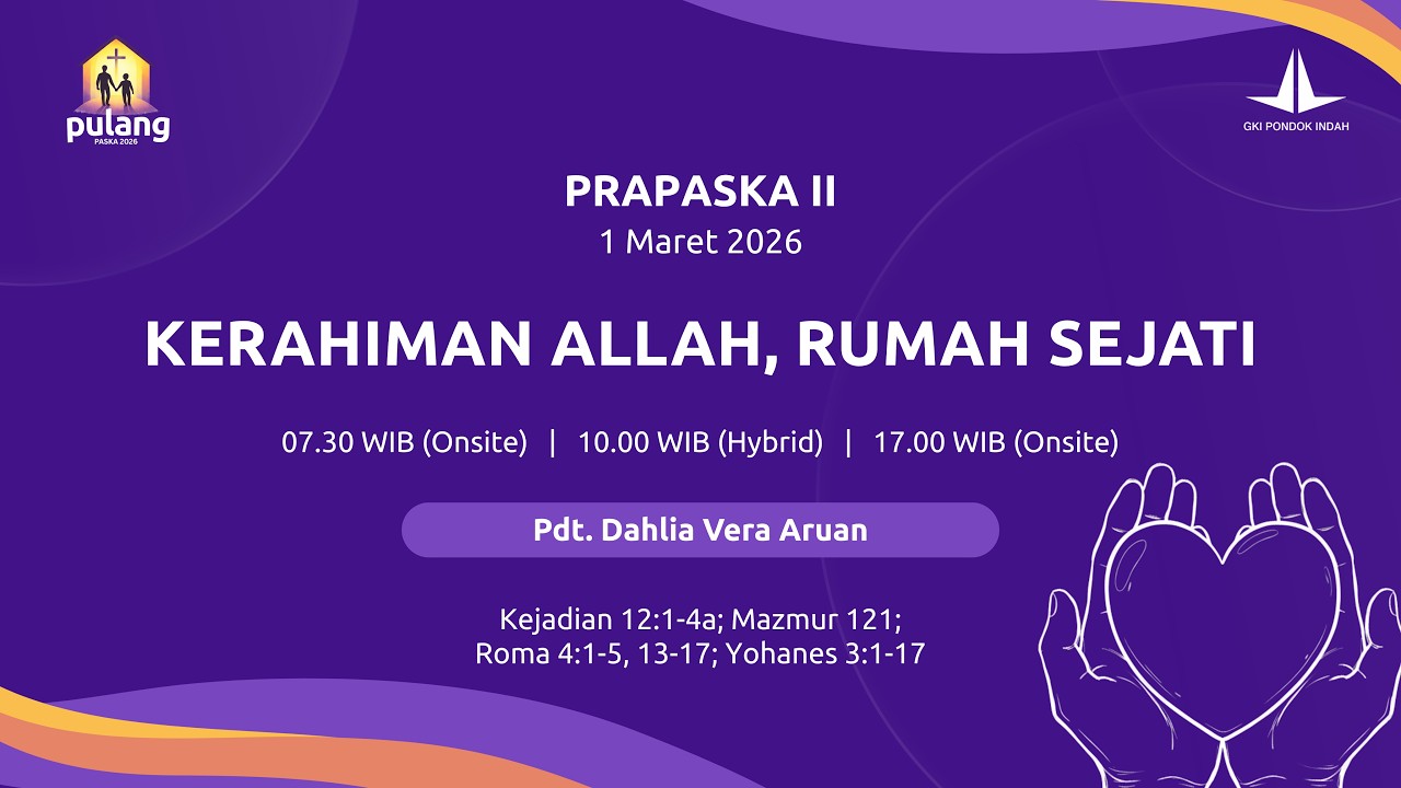 Ibadah Prapaska 2 GKI Pondok Indah 1 Maret 2026