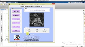Matlab code for Video Compression using Image Processing