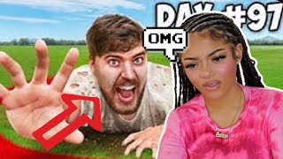 REACTING TO MR BEAST SURVIVE 100 DAYS IN CIRCLE, WIN $500,000