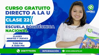 🔴Curso Gratuito-📕Admisión 2024🏫Ingreso a la Universidad-📚Clase 22 -🧠Escuela Politécnica Nacional EPN