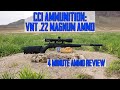 Cci vnt 22 magnum  4 minute ammo review with ground squirrel hunt