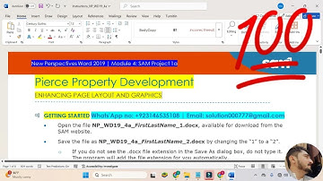 New Perspectives Word 2019 | Module 4: SAM Project 1a #PiercePropertyDevelopment #word module 4