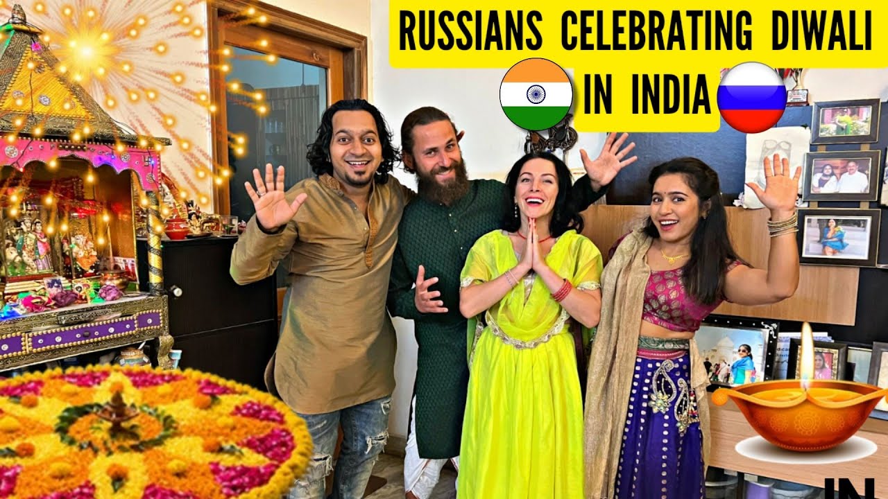 Foreigners celebrating Diwali in India for the first time I Russians in