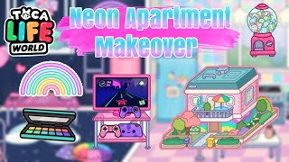 Best NEW Neon Rainbow Apartment Makeover 