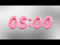 💗⛓️ 5-Minute Timer | Pink Bubblegum &amp; Chrome | Click Countdown | 4K✨