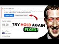 Try hold again problem facebook ads fixed 2023 by anyfbstore