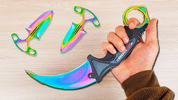 How to Make CS:GO Karambit and Shadow Dagger Knife from Cardboard - Simple DIY